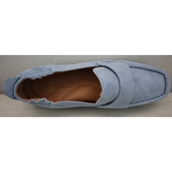 Gentle Souls x Kenneth Cole Women's Sz 9M Blue Suede Sophie Slip-On Flats - Picture 5 of 12